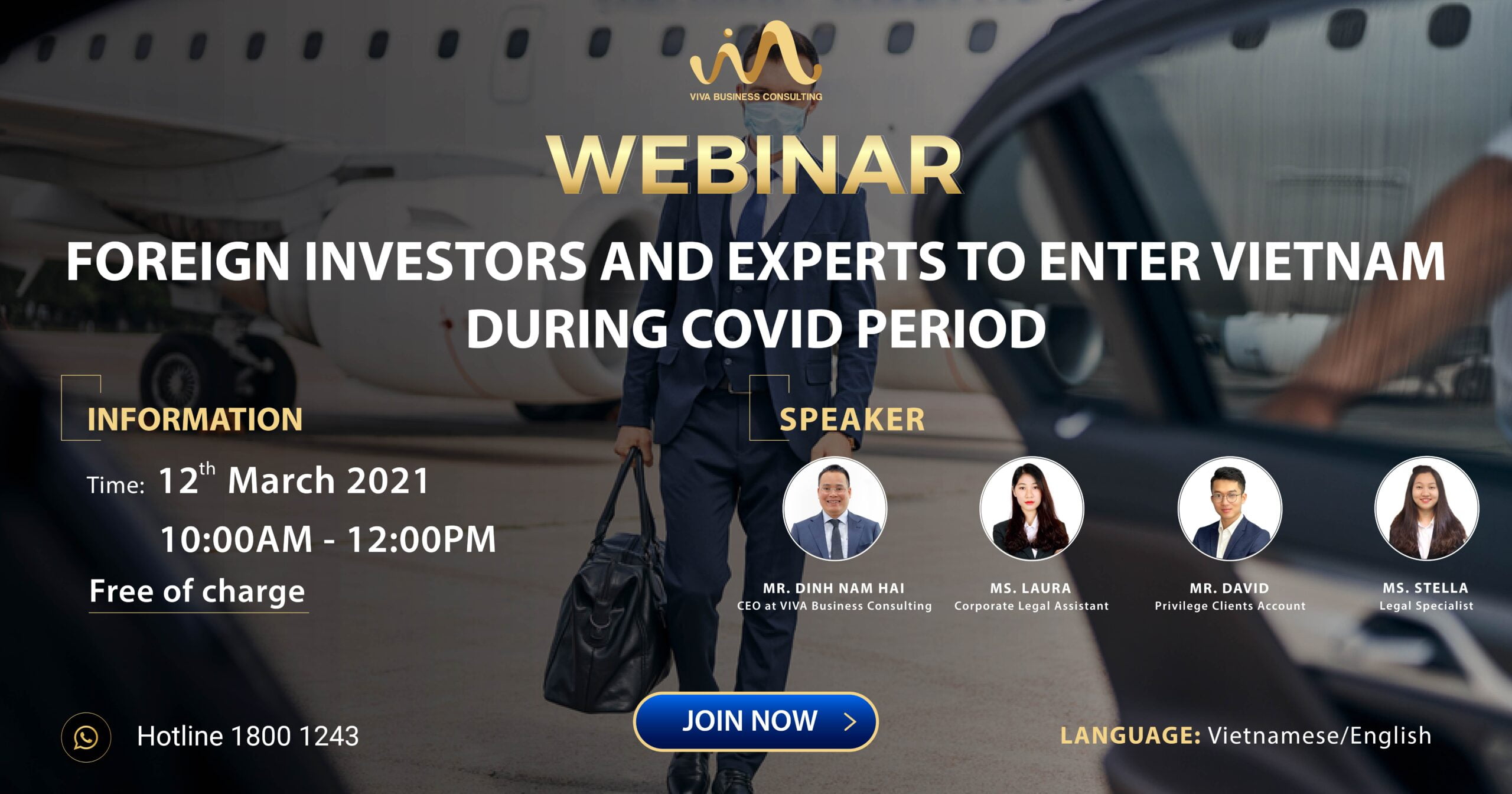 [WEBINAR] Foreign investors and experts to enter Vietnam during covid period