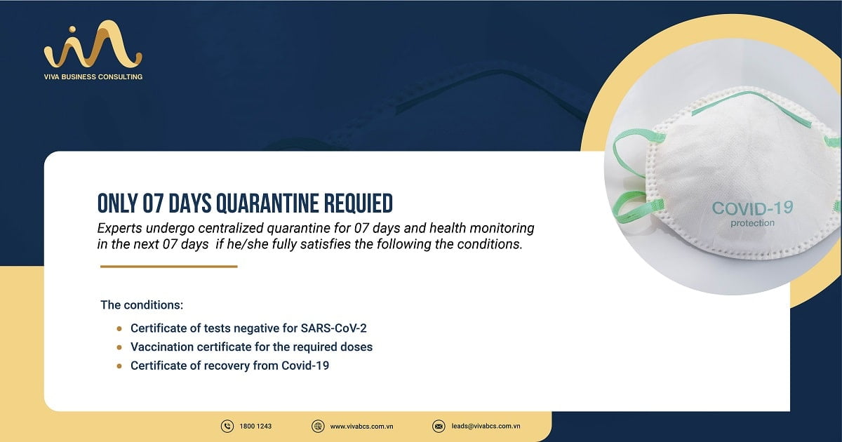 Only 07 days quarantine required for people permitted to enter Vietnam