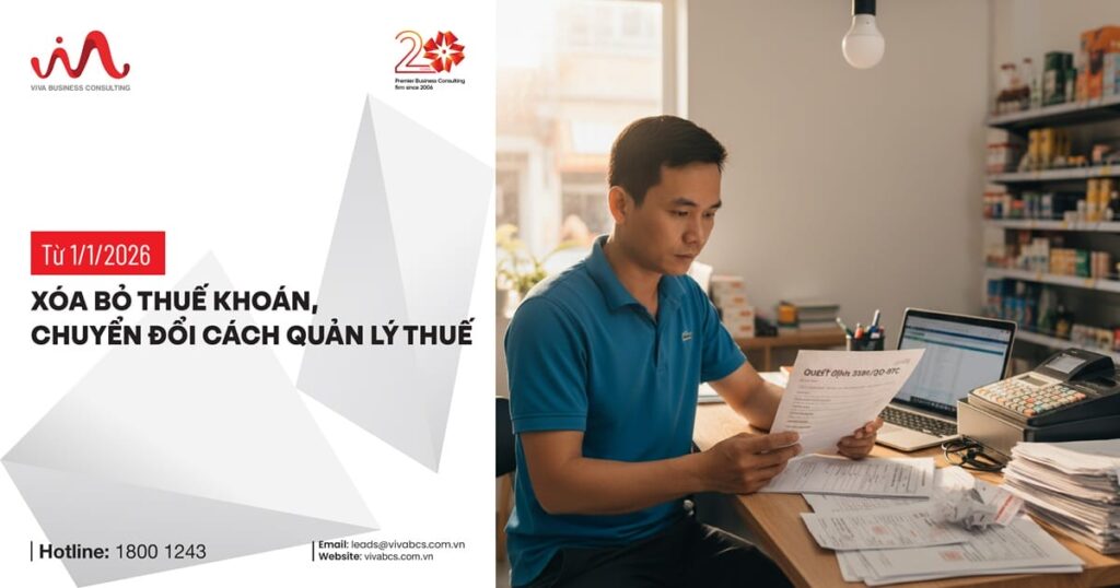 Xóa bỏ thuế khoán Hộ Kinh Doanh áp dụng từ 1/1/2026