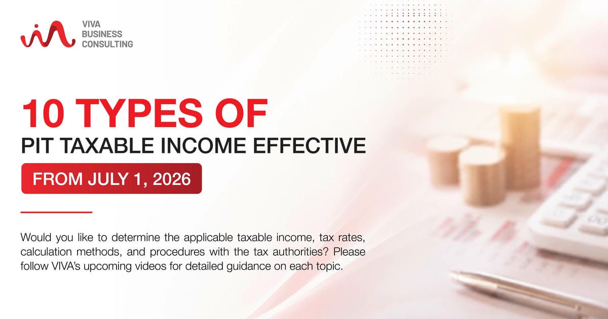 10 Types Of PIT Taxable Income Effective From July 1, 2026